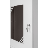 Armoire à Crémaillère 19" 9U, 450mm, Porte Vitrée, Gris