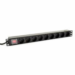 Panneau PDU 19" 9 ports (EU), prise EU