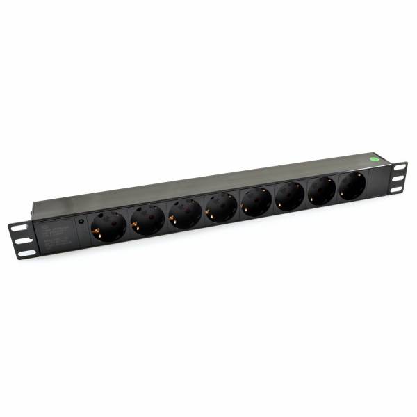 SHUCKO PDU 19" 1U 8 ports (EU) diode panneau PVC Prise EU