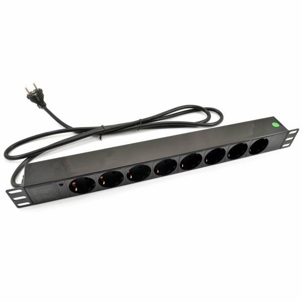 SHUCKO PDU 19" 1U 8 ports (EU) diode panneau PVC Prise EU