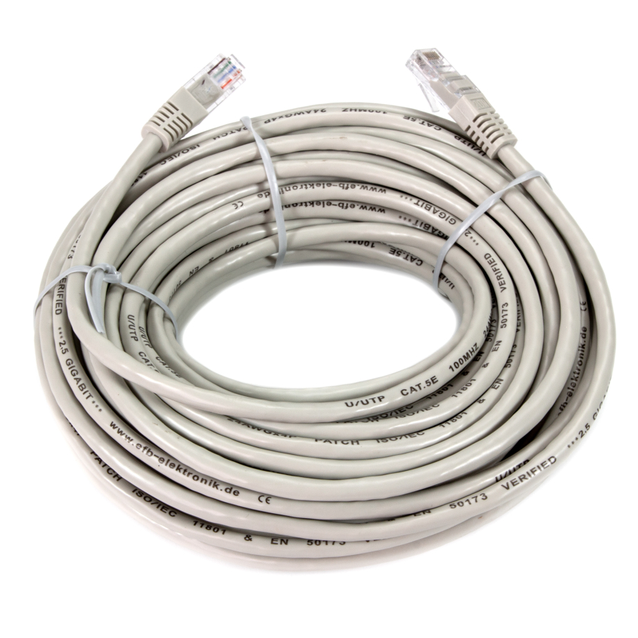 Câble de raccordement Cat5e 20m gris