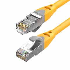 Câble patch SSTP Cat6A 0.5m jaune