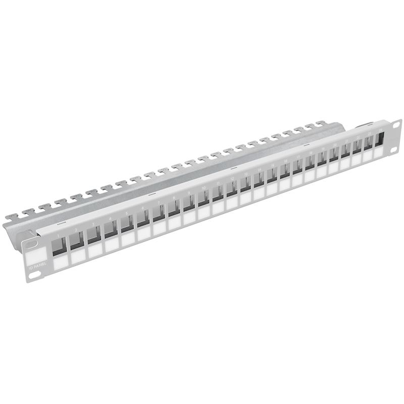 Panneau de raccordement modulaire 24-Port 19" 1U gris