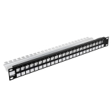 Panneau de raccordement modulaire 24-Port 19" 1U noir