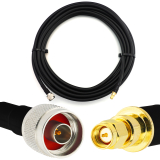 SMA mâle vers N mâle 1m câble coaxial — elastique HF-400-UF (équivalent à LMR400 UF UltraFlex)