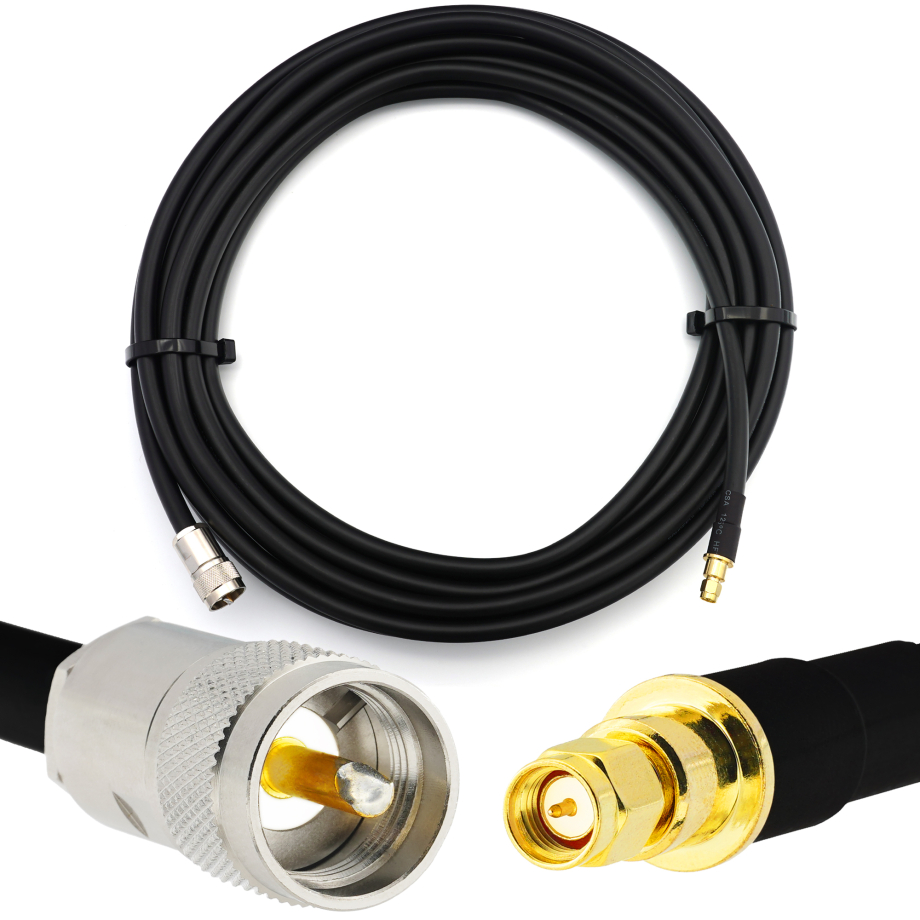 SMA Male à PL259 10m UHF CB Radio Flexible Coaxial Cable — LMR400 UF UltraFlex équivalent