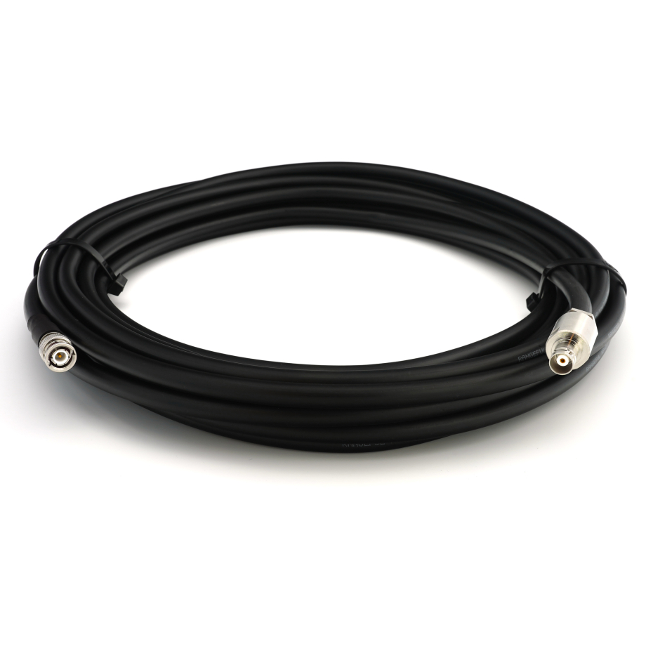 BNC mâle vers BNC Femelle 12m câble coaxial elastique — équivalent à LMR400 UF UltraFlex