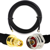 SMA mâle vers N mâle Hex 1m IP67 câble coaxial — elastique HF-400-UF (équivalent à LMR400 UF UltraFlex)